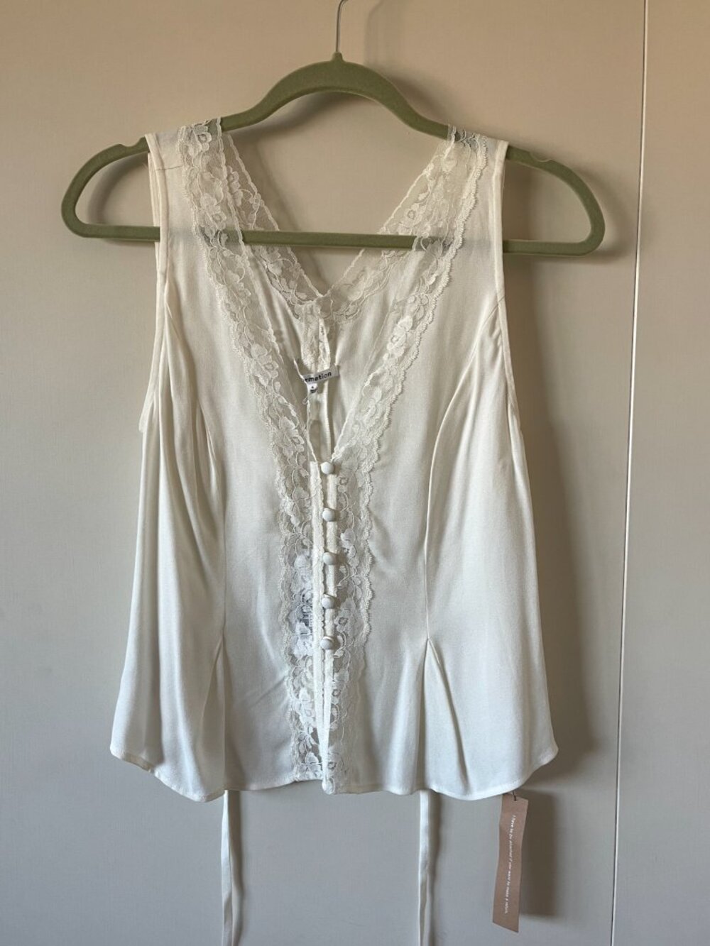 NWT Reformation Christina Top // White // US 4